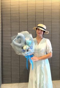 ハートバルーン花束ブーケ