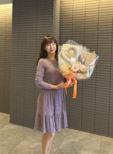 ハートバルーン花束ブーケ