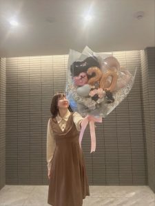 成人式可愛く大きなバルーン花束