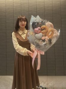 成人式可愛く大きなバルーン花束