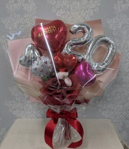 年祝い成人式２０数字の可愛くバルーン花束